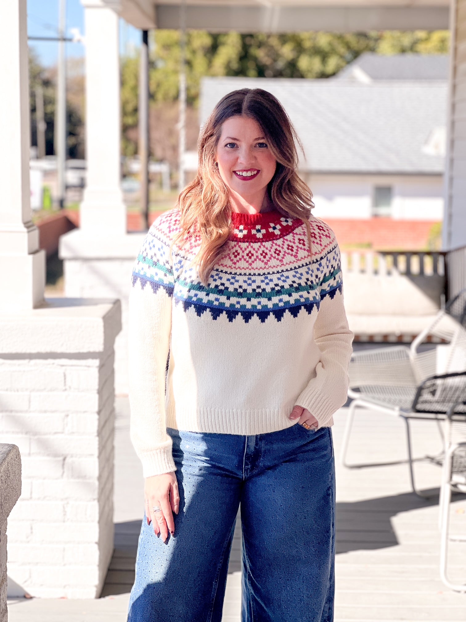 Multi-Colored Fair Isle Sweater