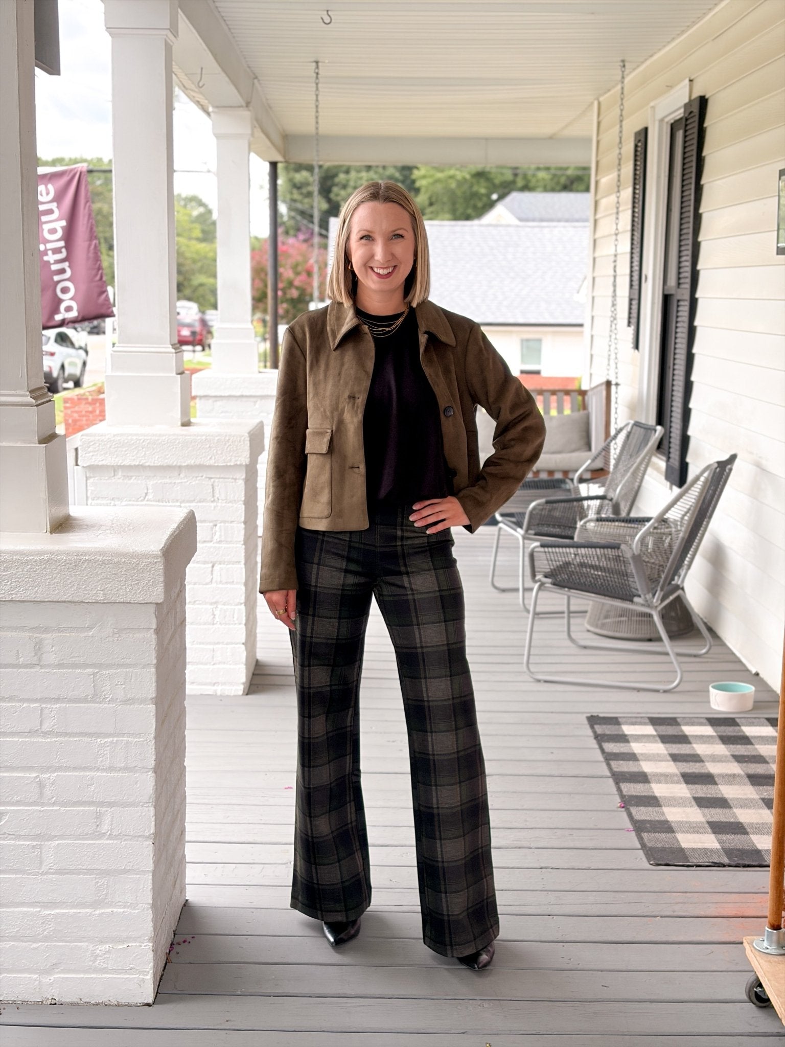 Rose & Lee Co Relay Pants, Kalamata Plaid by Sanctuary Pants