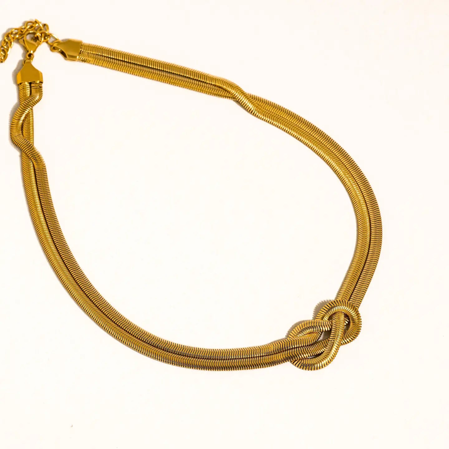 Rose & Lee Co Evereign 18K Gold Non-Tarnish Knot Necklace Necklaces