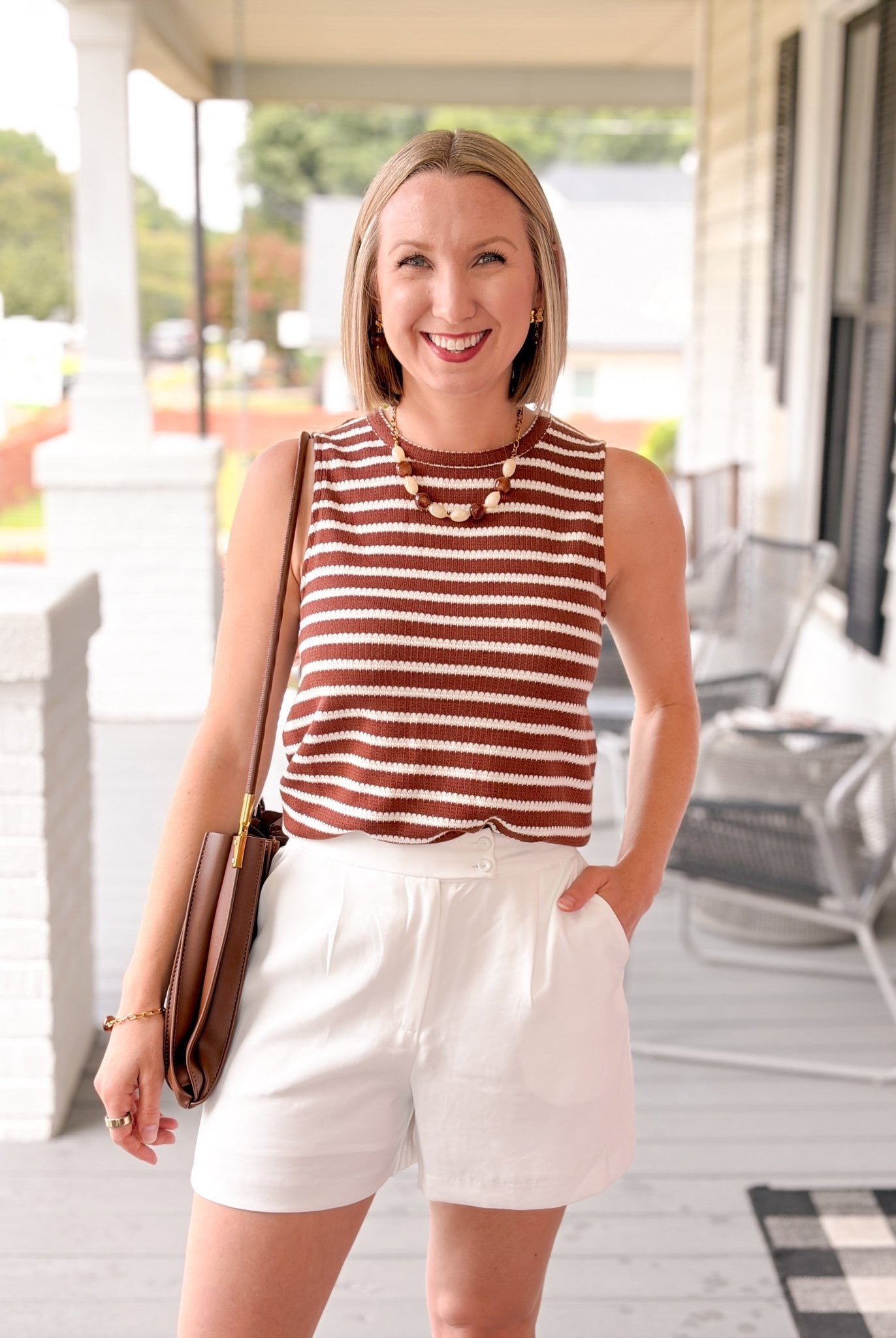 Rose & Lee Co Campari Tank, Clay Stripe by Sanctuary Tanks