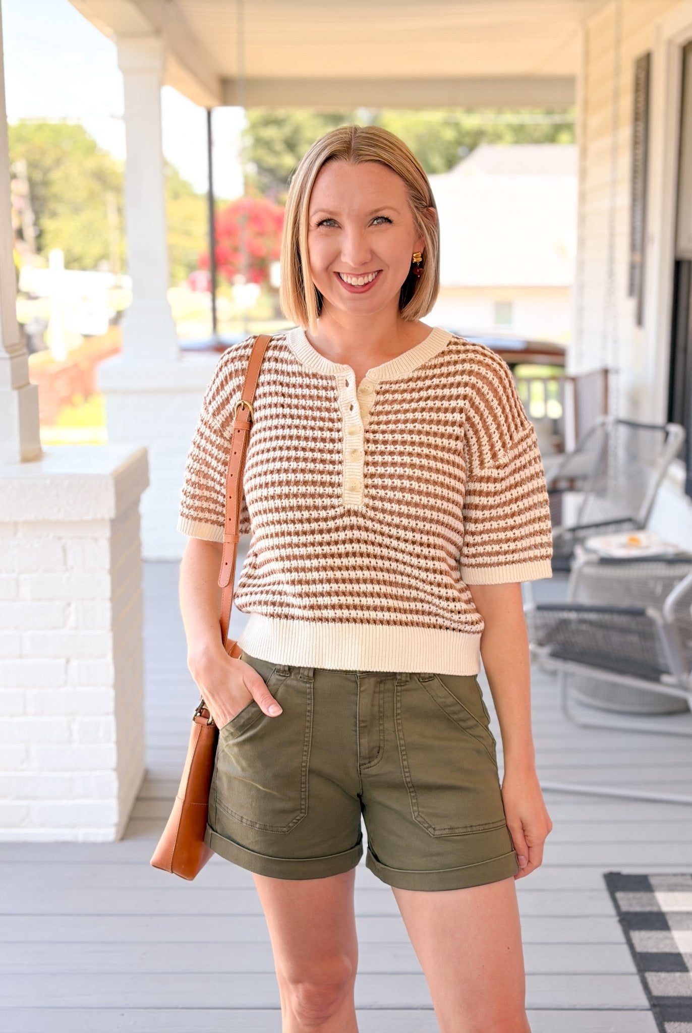 Rose & Lee Co Kylo Top, Taro by Z Supply short sleeve