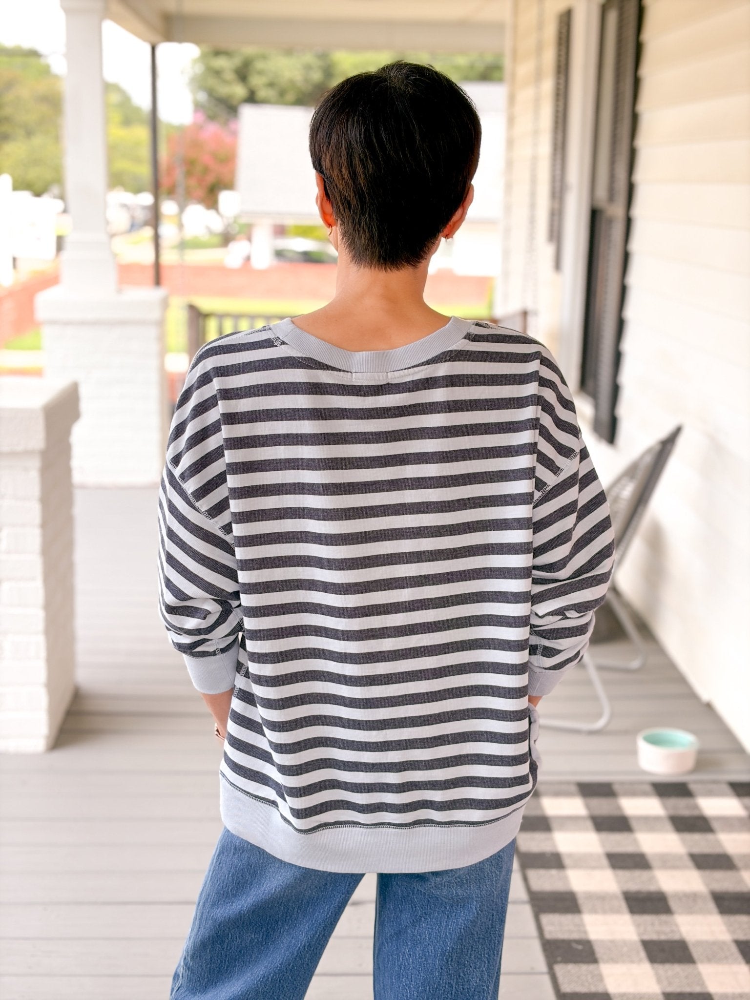 Rose & Lee Co Everyday Striped Crewneck, Eclipse by Z Supply Sweatshirt & Hoodies