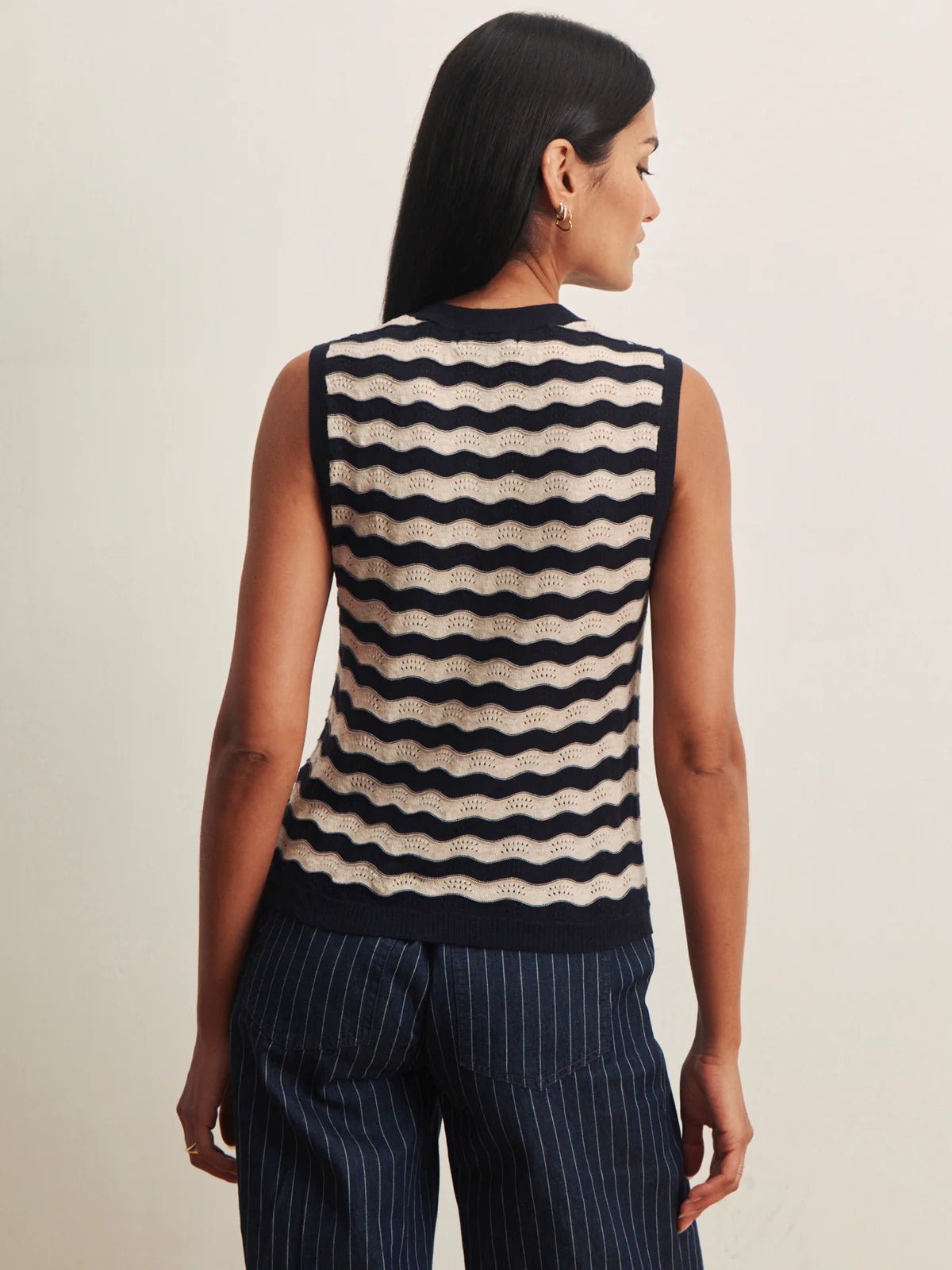 Rose & Lee Co Everyday Sweater Tank, Inkstorm/Dark Opal Stripe by Sanctuary Tanks
