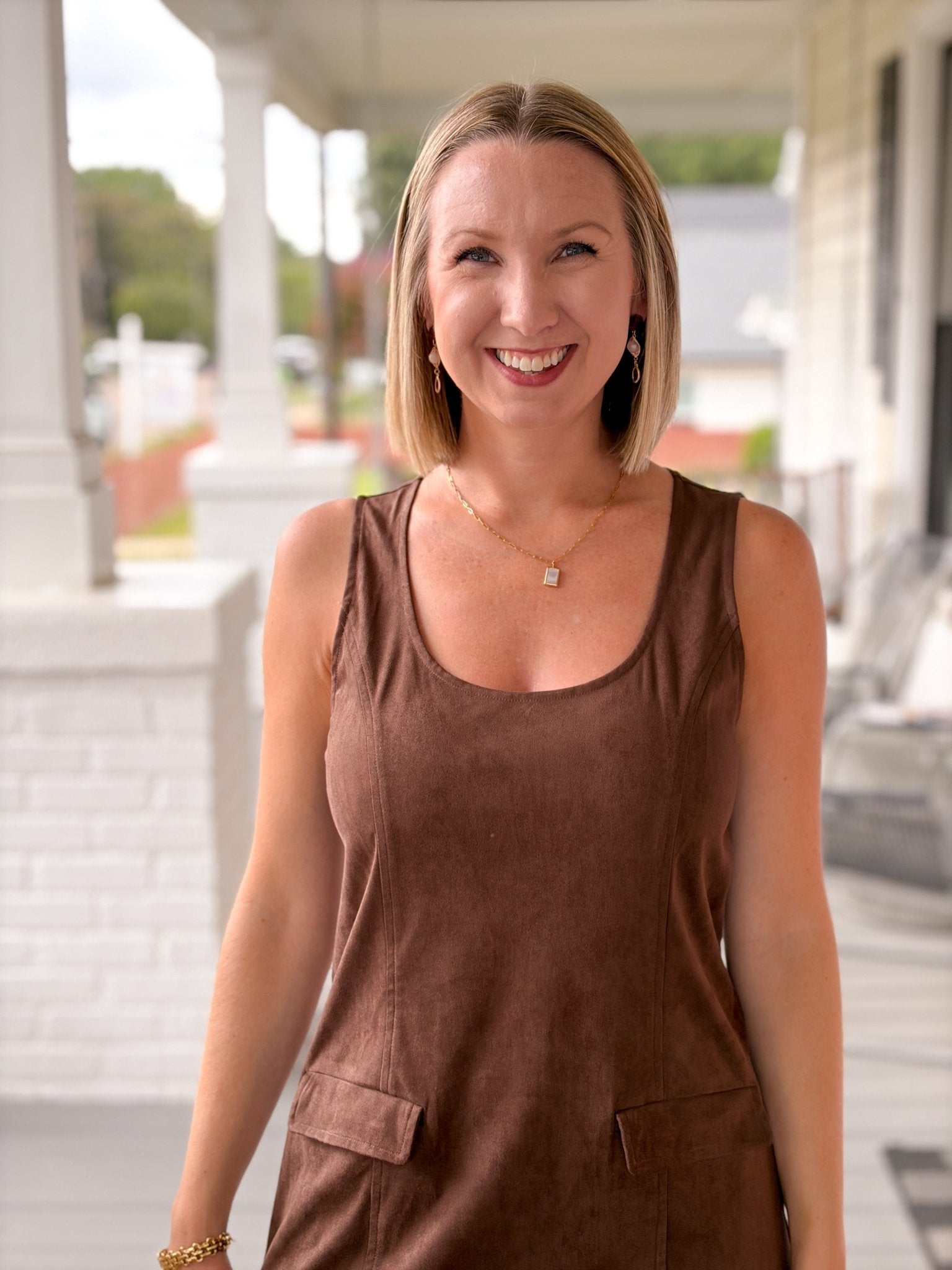 Rose & Lee Co Kaia Dress, Dark Brown Casual Dresses