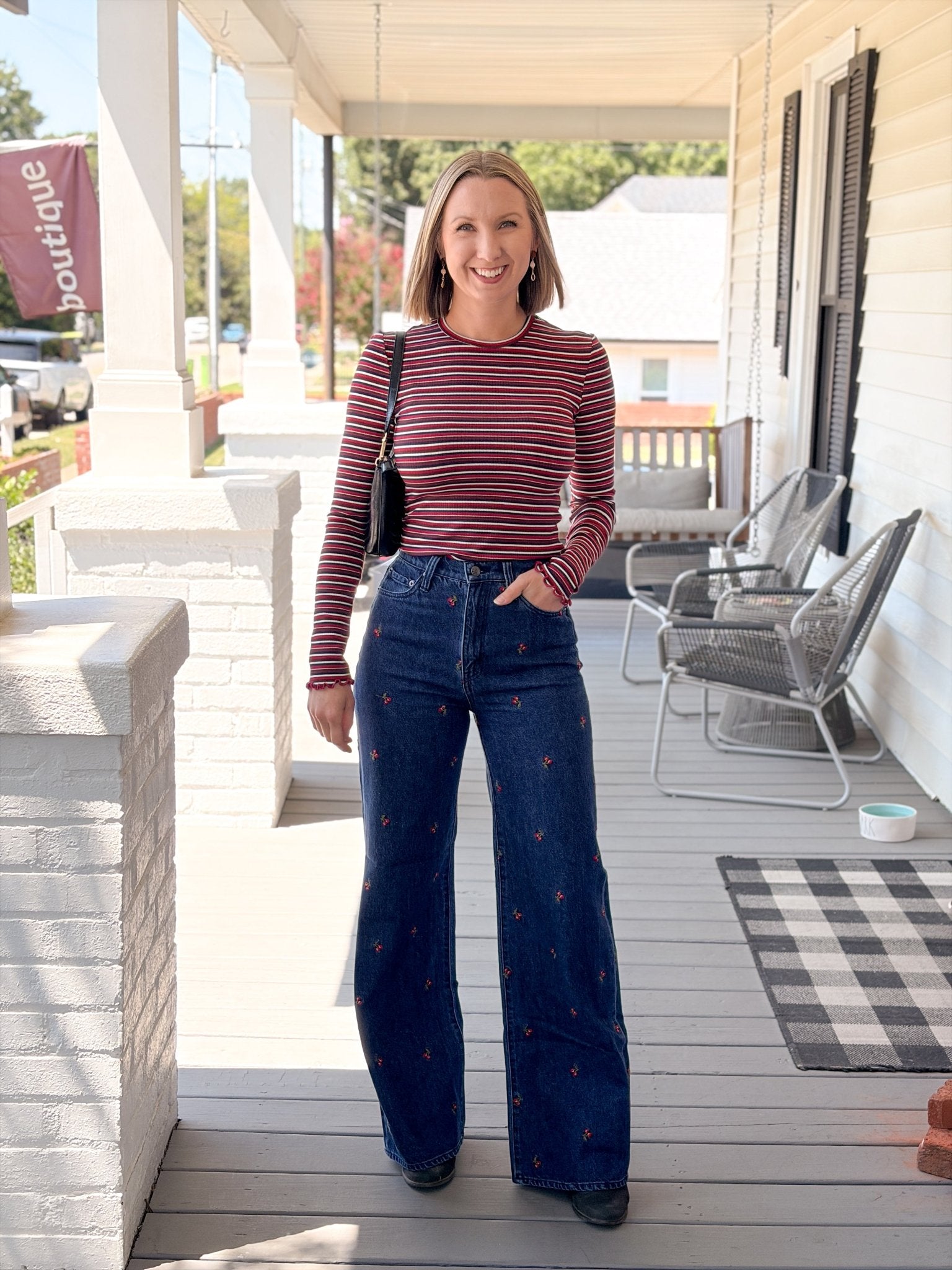 Rose & Lee Co Moondrift Top, Serra Stripe Long Sleeve