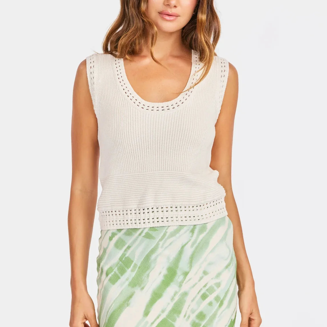 Rose & Lee Co Finn Tank, Cream Tanks