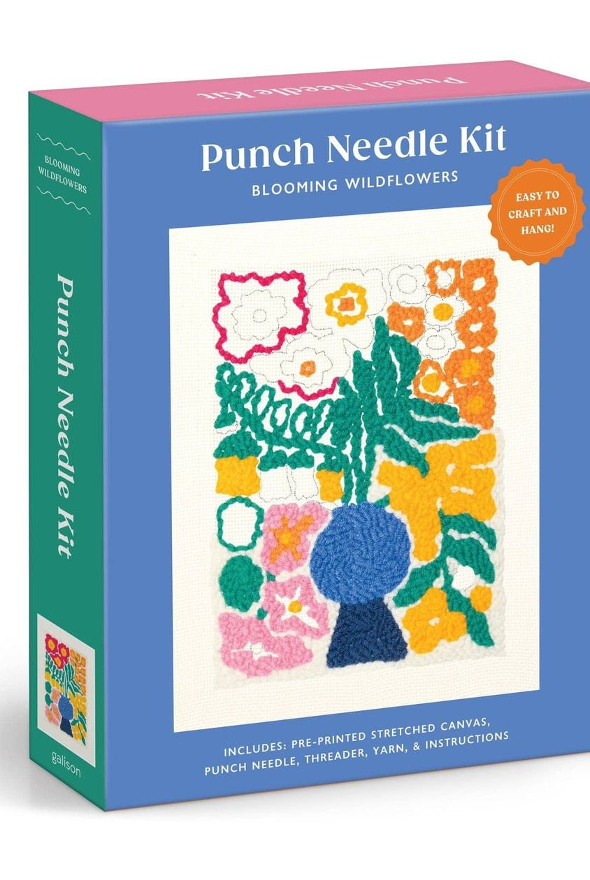 Rose & Lee Co Punch Needle Kit, Blooming Wildflowers Home & Gifts