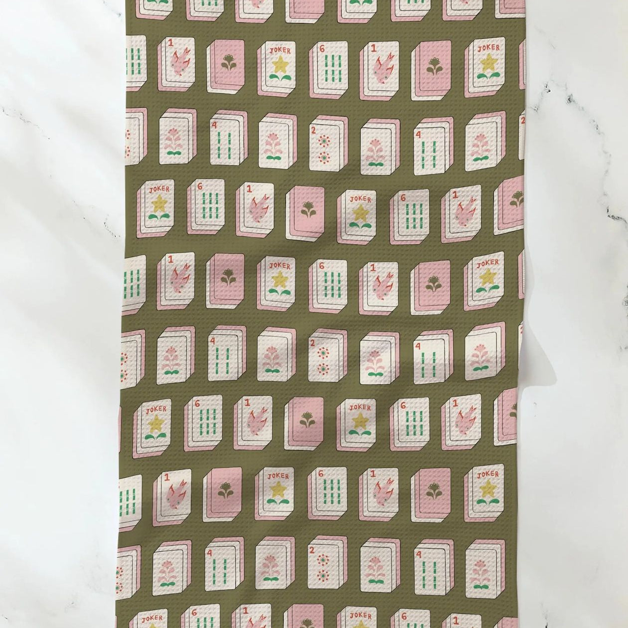 Rose & Lee Co Flower Tiles Tea Towel Home & Gifts