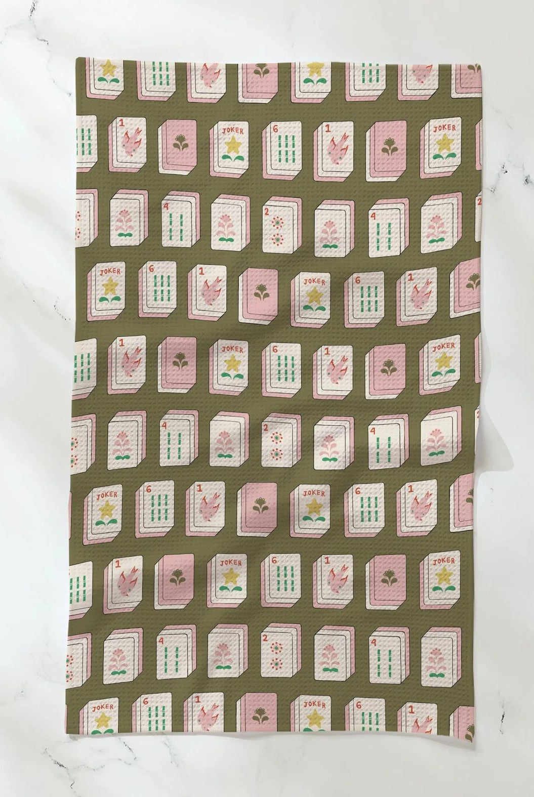 Rose & Lee Co Flower Tiles Tea Towel Home & Gifts