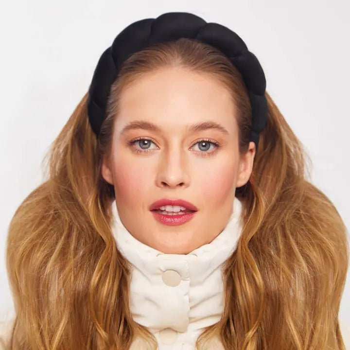 Rose & Lee Co Puffy Headband, Black Hair