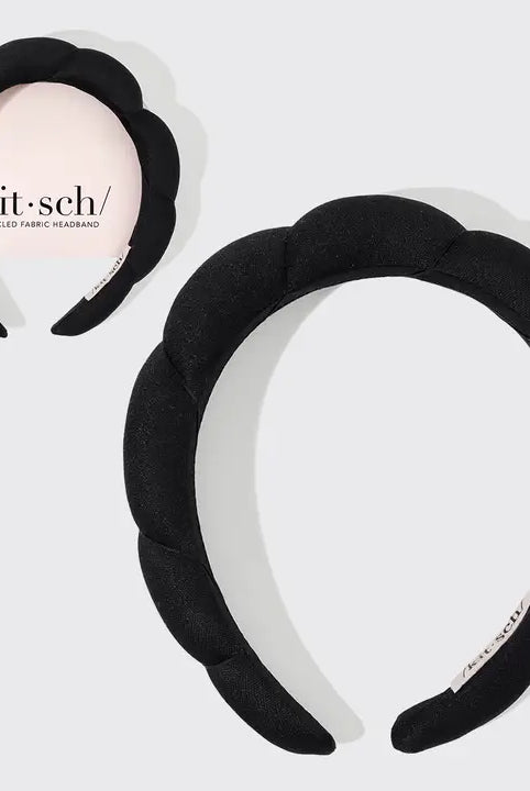 Rose & Lee Co Puffy Headband, Black Hair