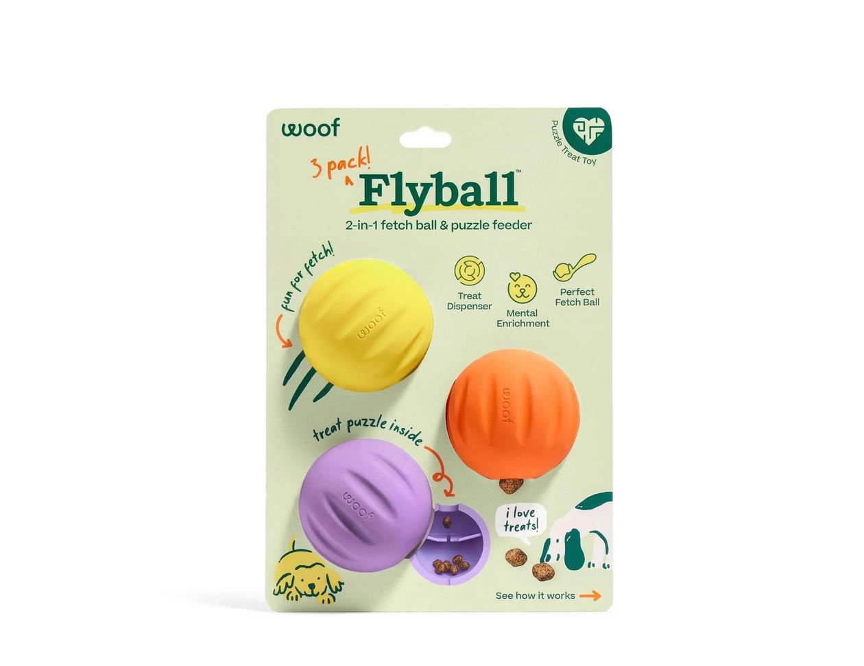 Rose & Lee Co Flyball 3 Pack Pets