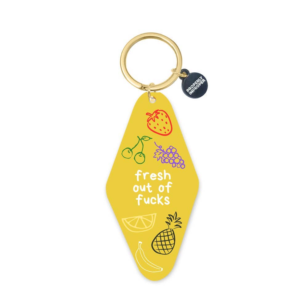 Yellow Fruit Printed Keychain