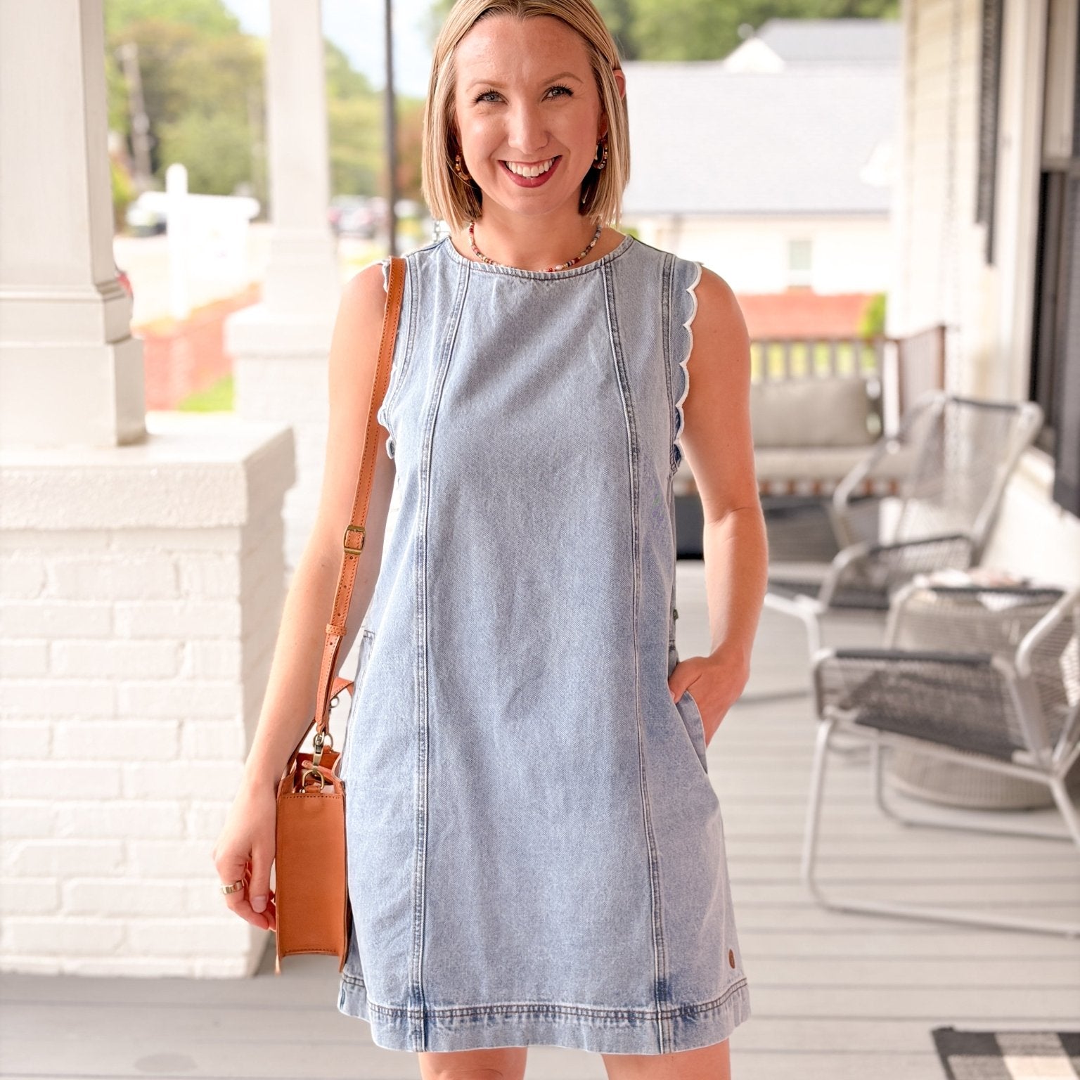 Rose & Lee Co Vito Dress, Bleu Jean Casual Dresses