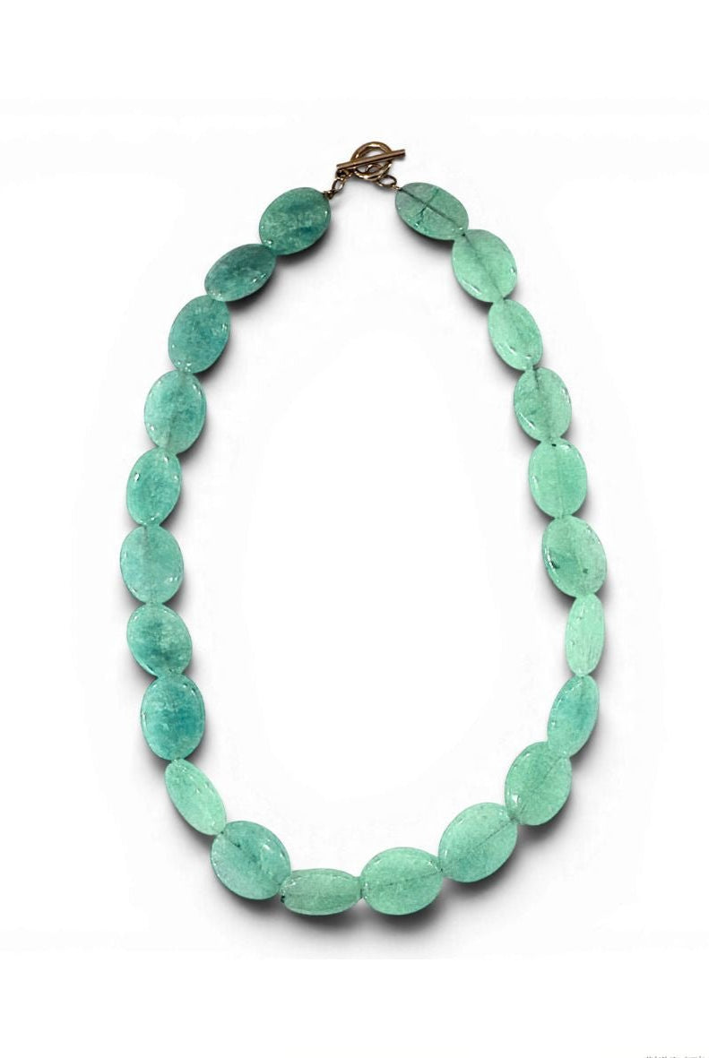 Rose & Lee Co Gemstone Beaded Necklace, Aquamarine Necklaces