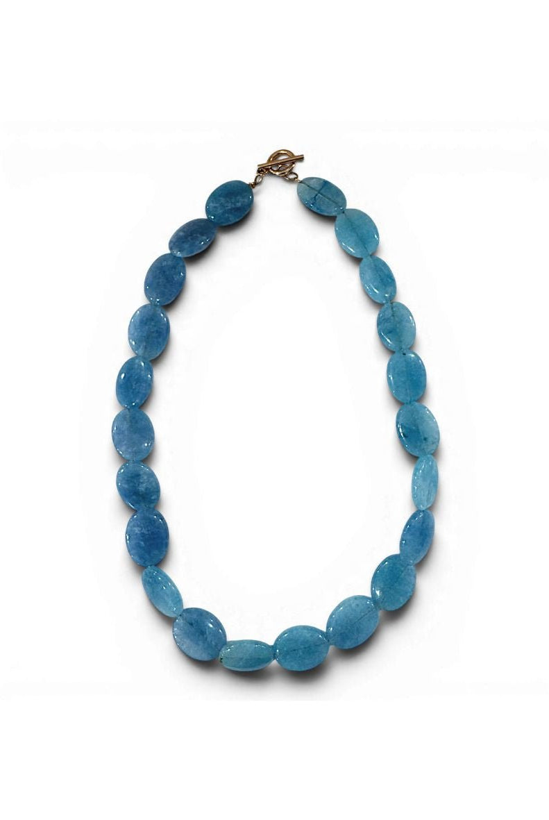 Rose & Lee Co Gemstone Beaded Necklace, Bold Blue Quartz Necklaces