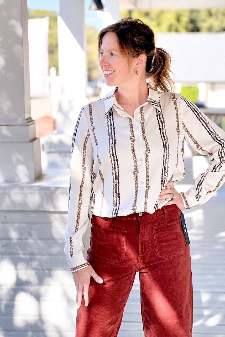 Rose & Lee Co Giana Top, Ivory/Multi unknown