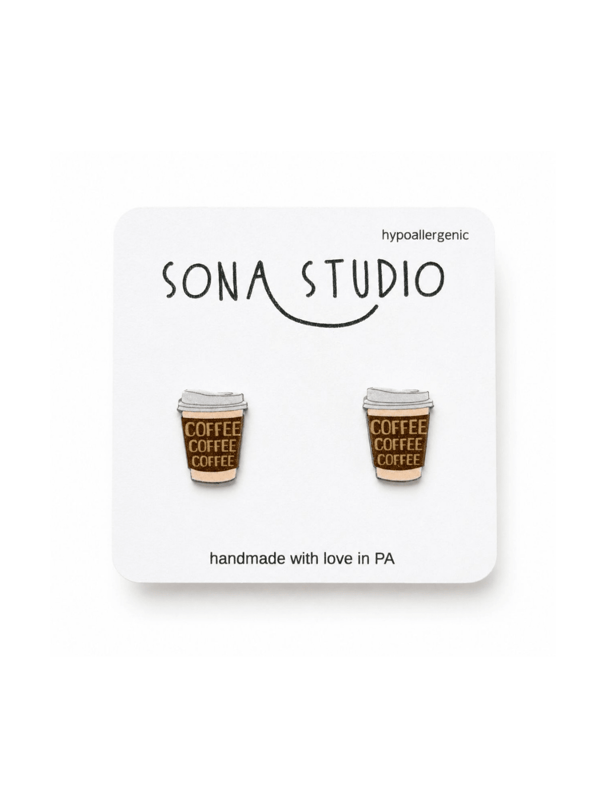 Rose & Lee Co Gilmore Girls Coffee Earrings Earrings