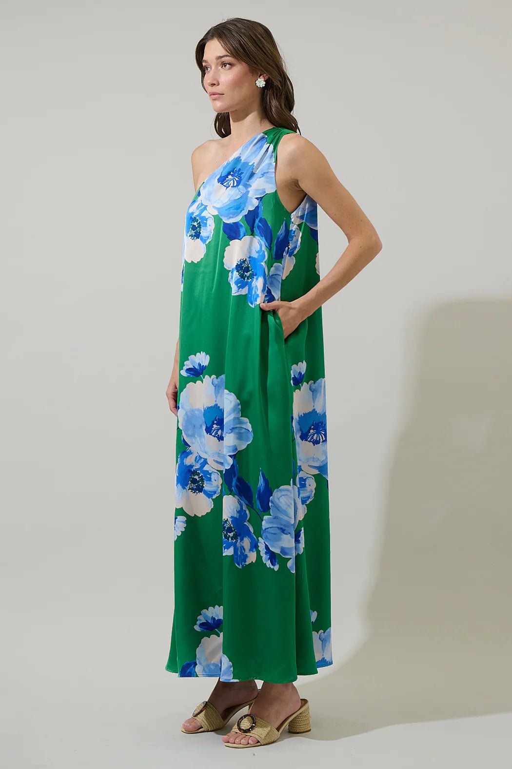Rose & Lee Co Glena Dress, Green/Blue Event Dress