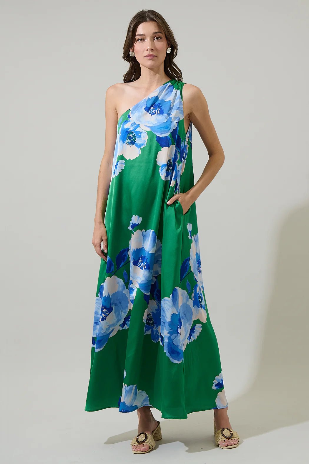 Rose & Lee Co Glena Dress, Green/Blue Event Dress