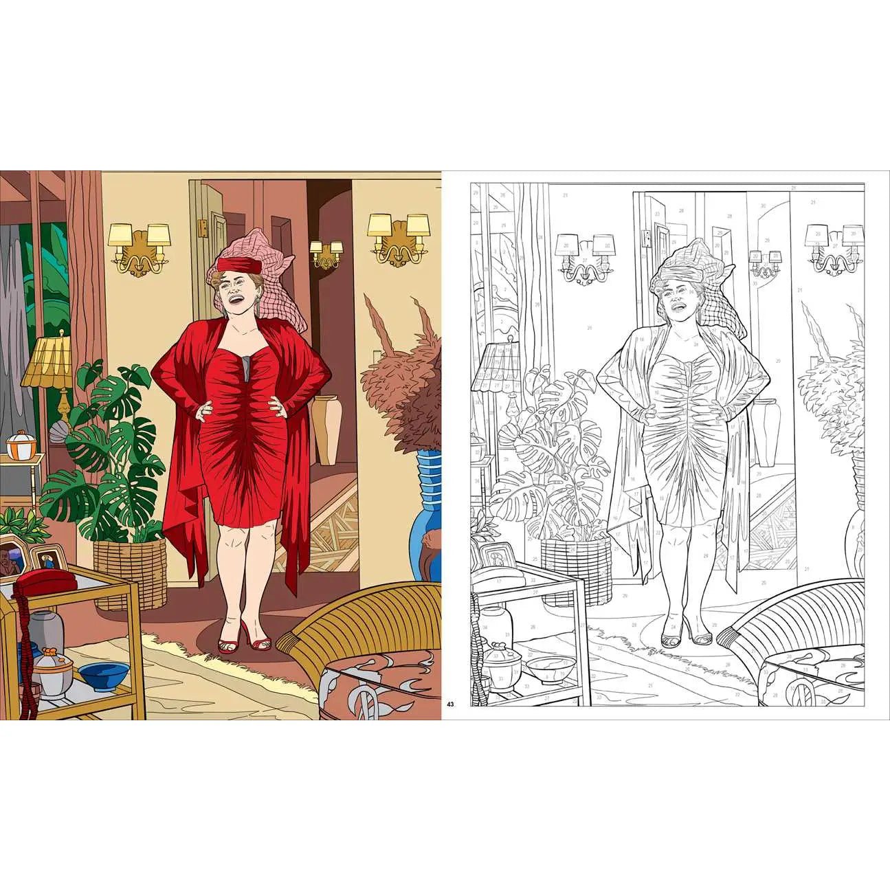 Rose & Lee Co Golden Girls Color - By - Number Coloring Book Home & Gifts