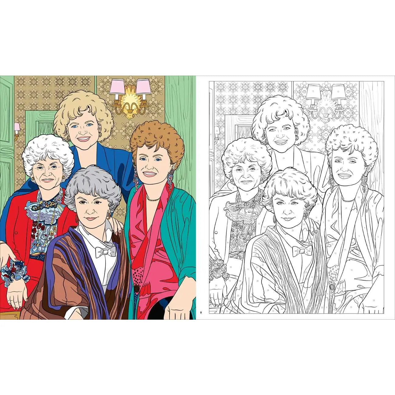 Rose & Lee Co Golden Girls Color - By - Number Coloring Book Home & Gifts