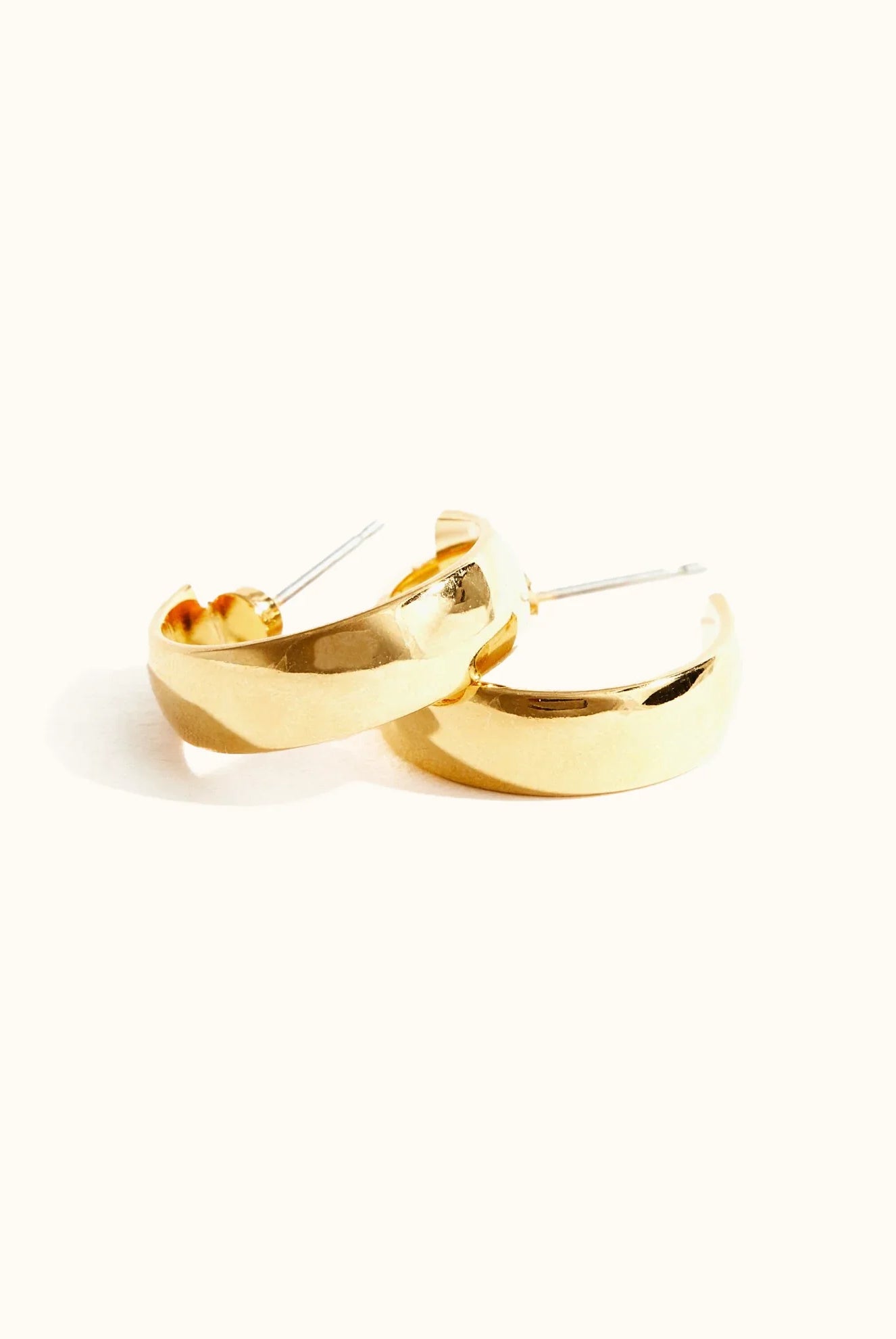 Rose & Lee Co Stride Hoops, Gold Earrings