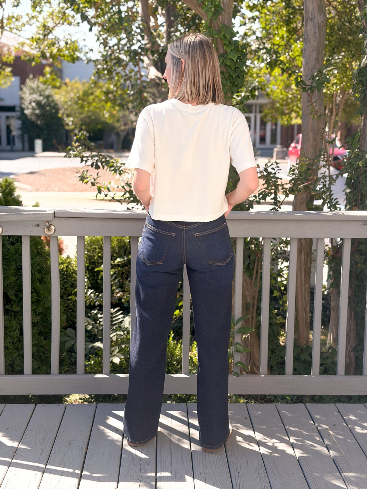 Rose & Lee Co Good Waist Palazzo Jeans, Indigo1308 by Good American Denim