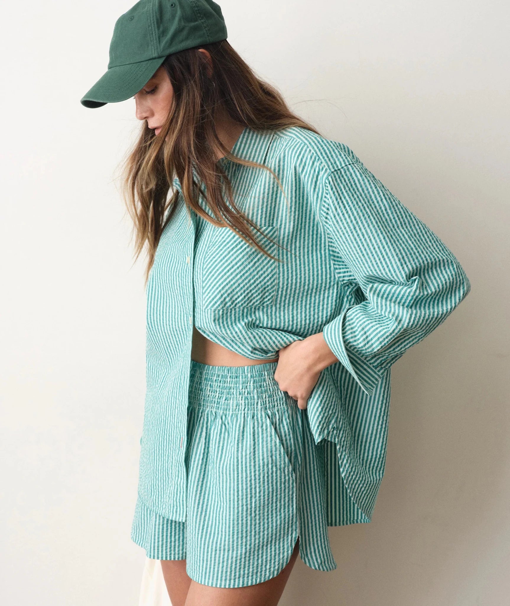 Rose & Lee Co Gracey Top, Slushy Stripe by Marine Layer Long Sleeve