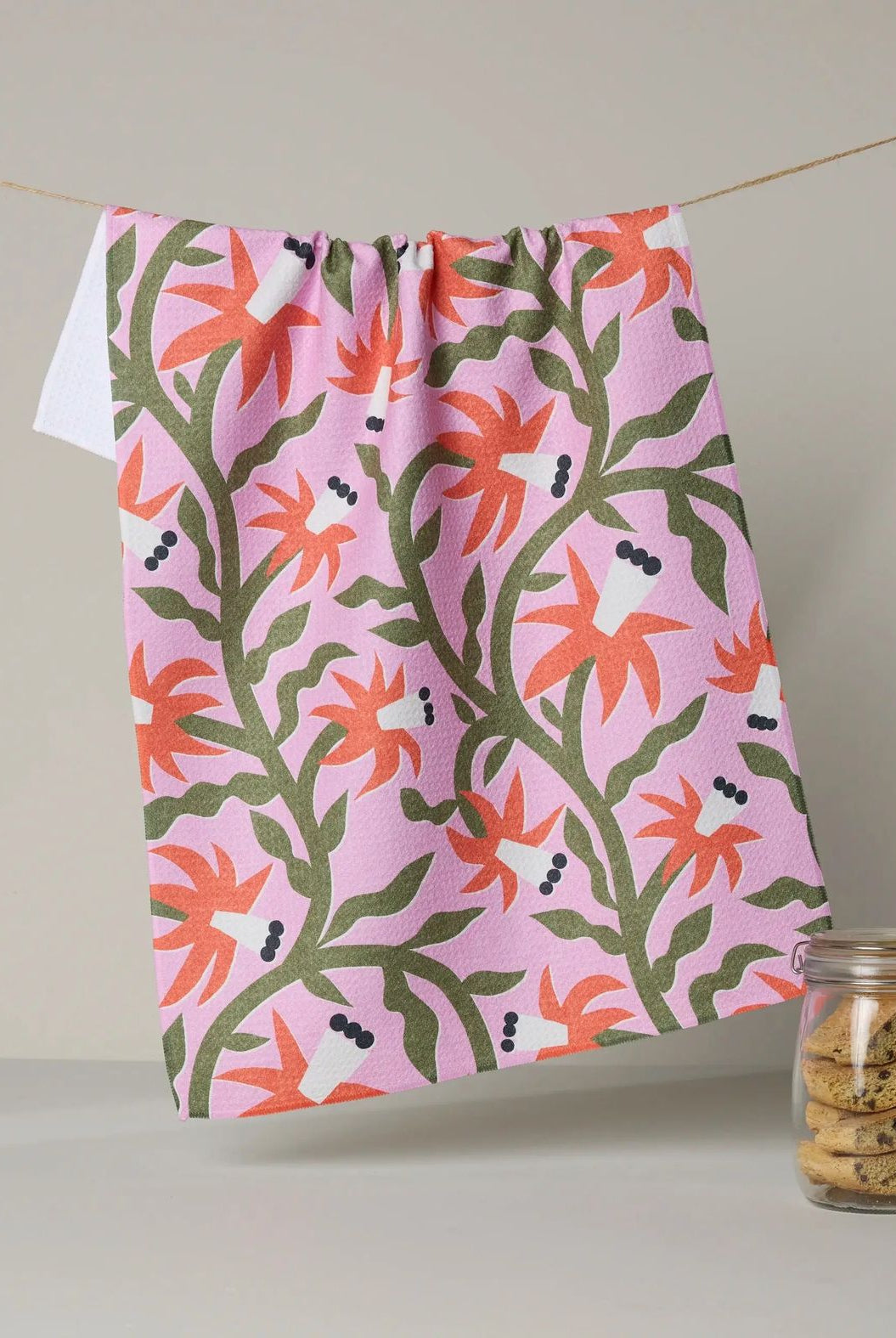 Rose & Lee Co Graphic Flowers Tea Towel Home & Gifts
