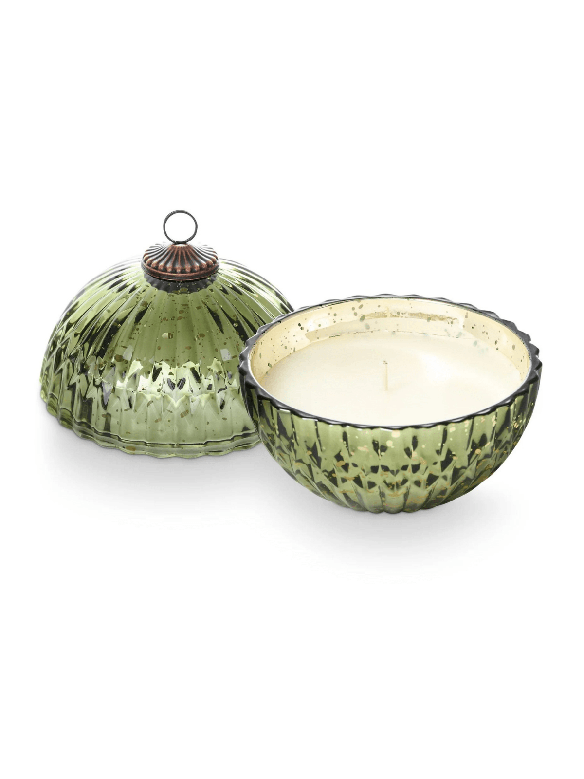 Rose & Lee Co Mercury Ornament Candle, Green Balsam & Cedar Candles