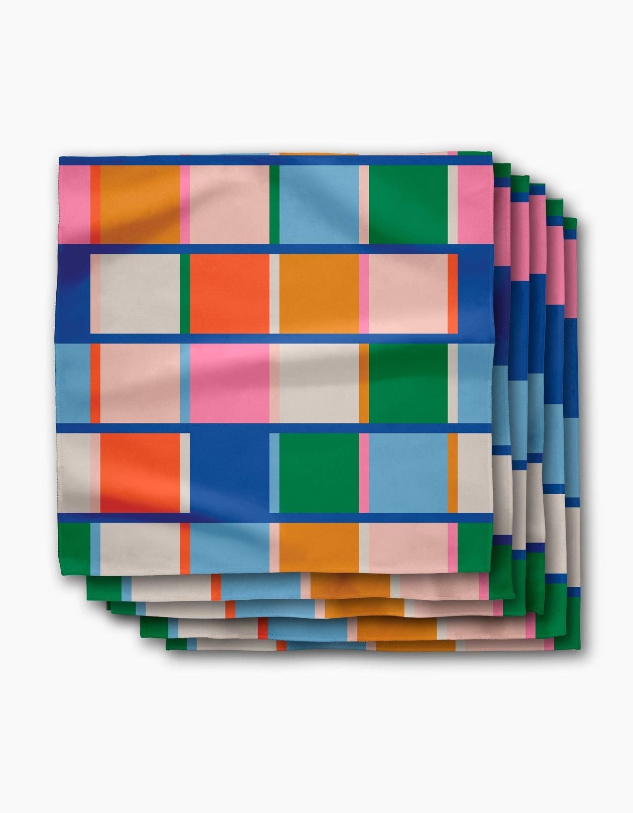 Grid Printed Kitchen Dinner Napkins