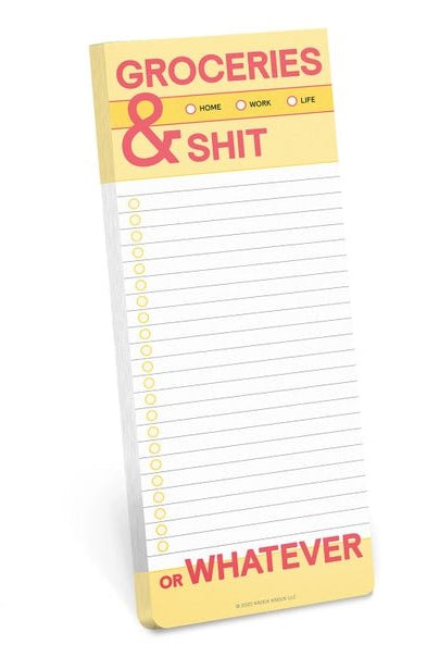 Rose & Lee Co Groceries and Shit Make - a - List Pad Stationery