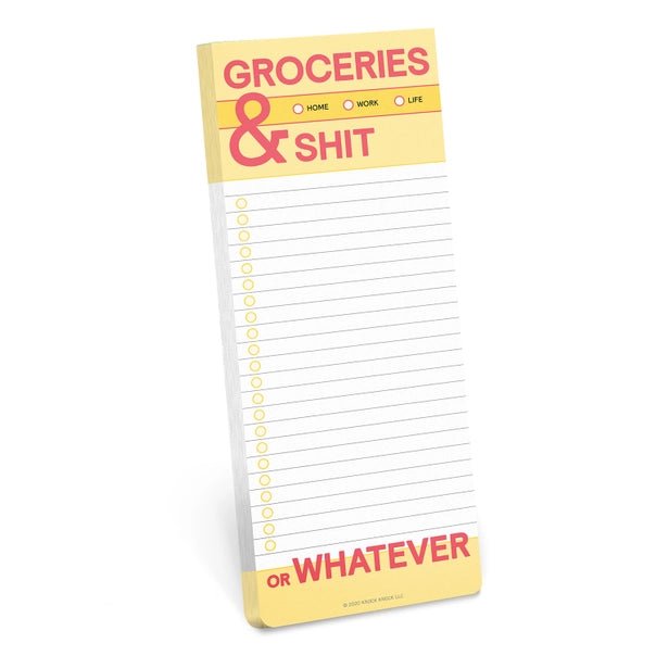 Rose & Lee Co Groceries and Shit Make - a - List Pad Stationery
