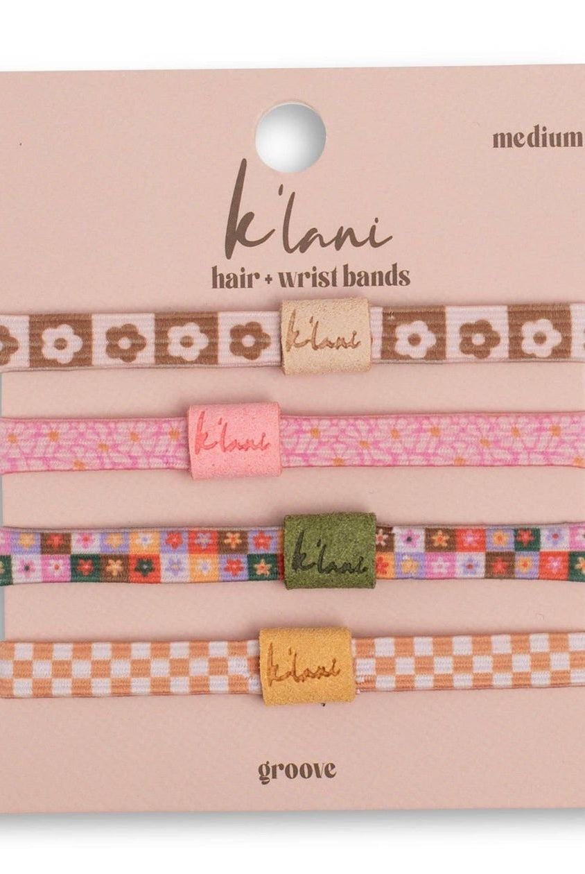 Rose & Lee Co Hair Tie Bracelet Set, Groove Accessories