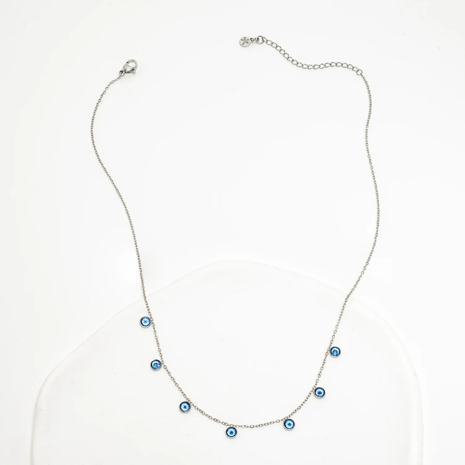 Rose & Lee Co Guiding Lights Necklace, Silver & Blue Necklaces