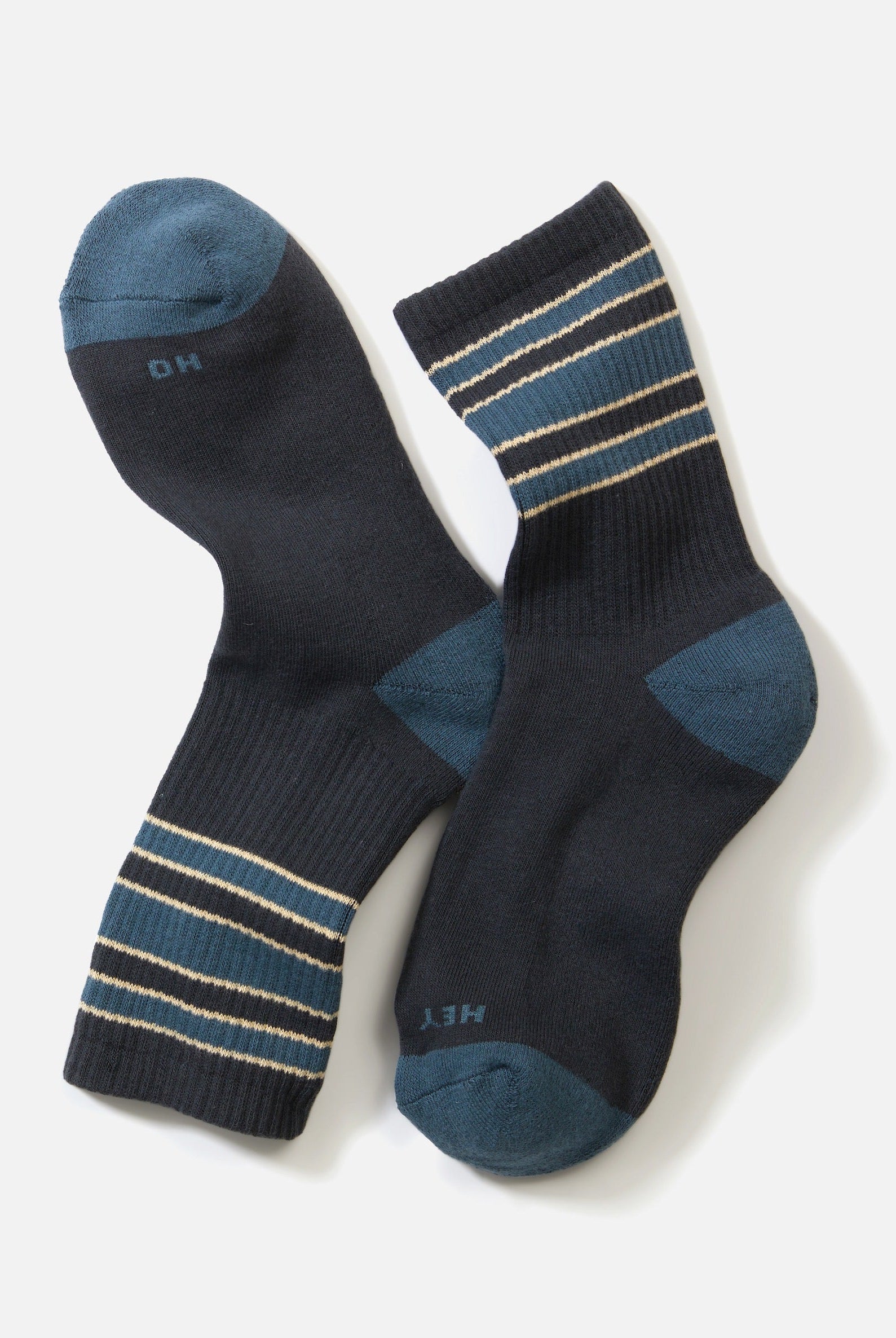 Men's Green Striped Gym Socks