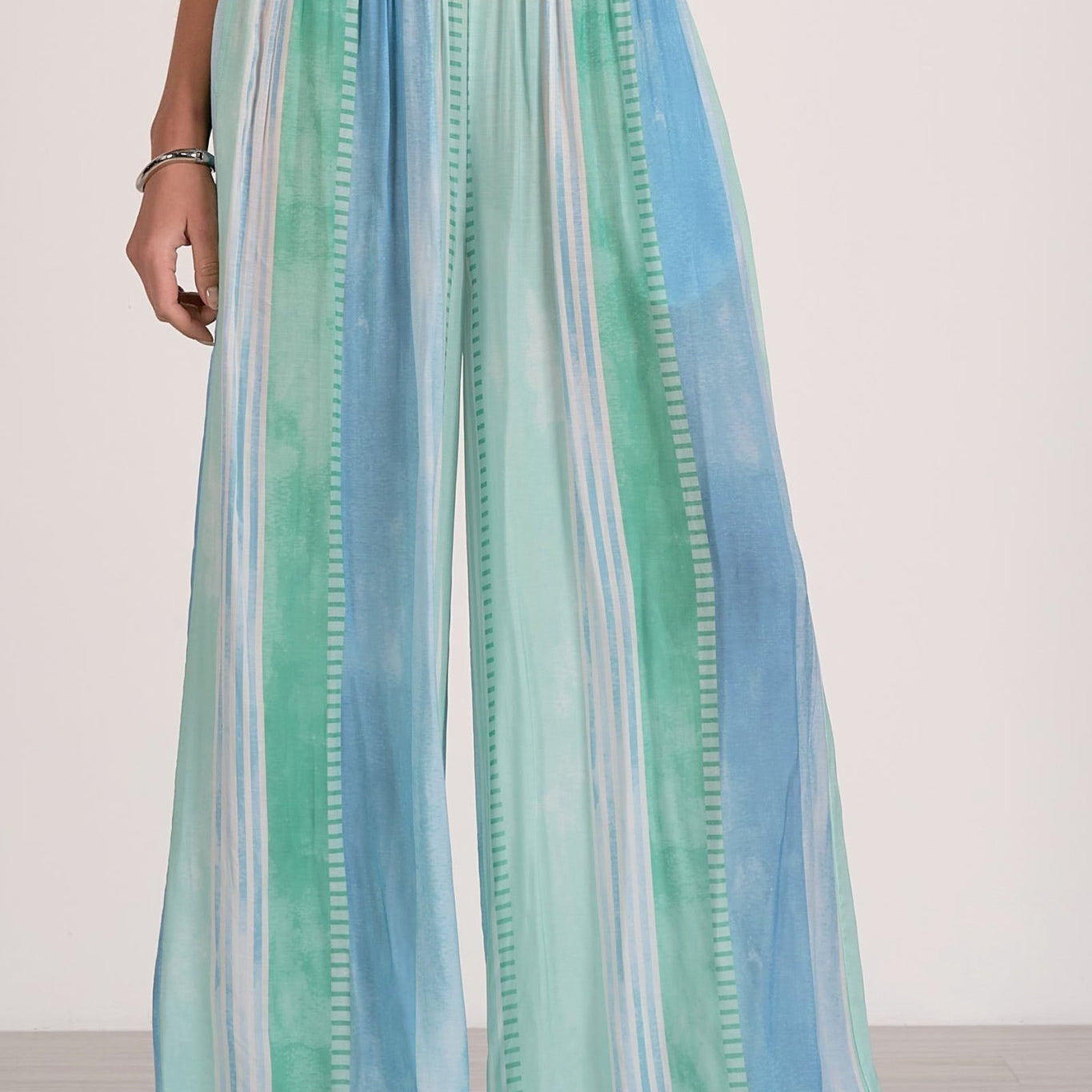 Rose & Lee Co Hadlee Pants, Blue Stripe Pants