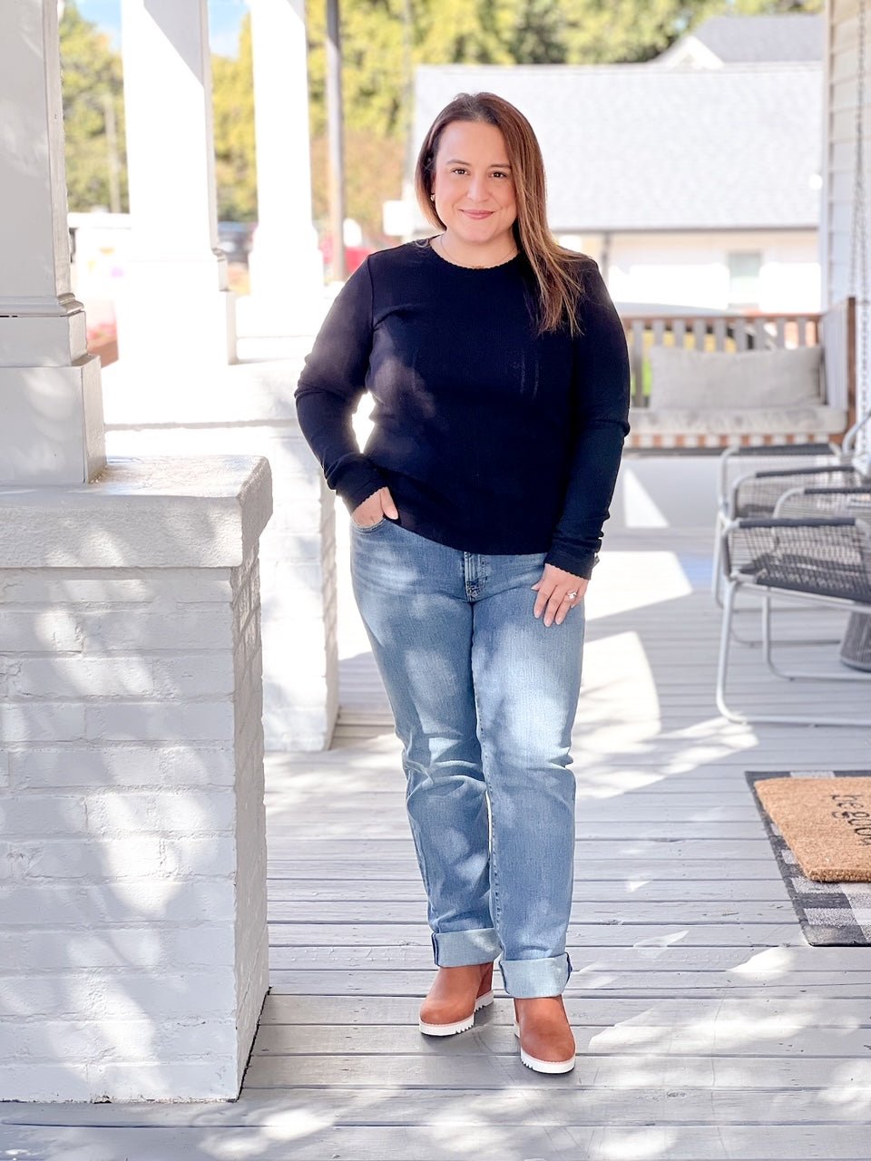 Rose & Lee Co Harper Top, Black unknown