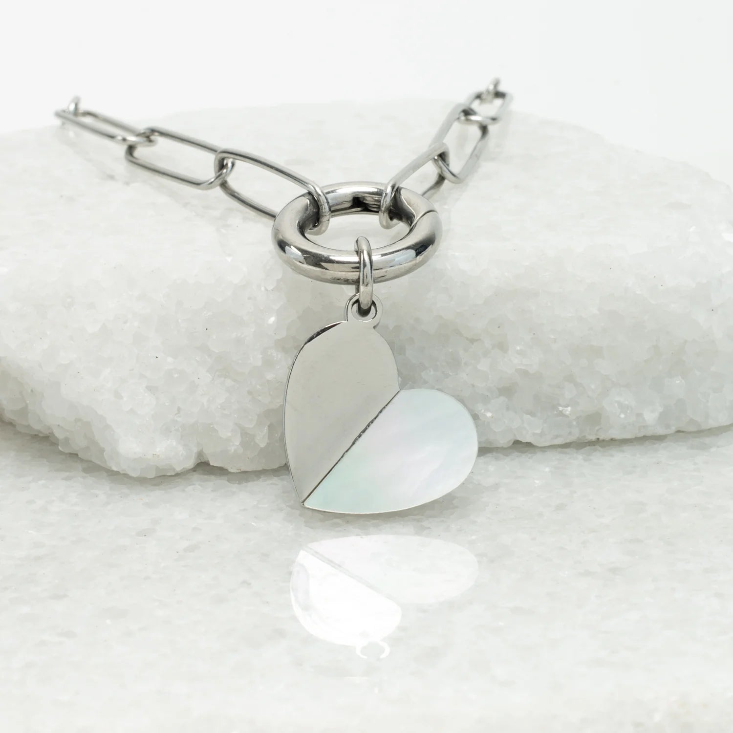 Rose & Lee Co Heart Of Mary Necklace, Silver Necklaces