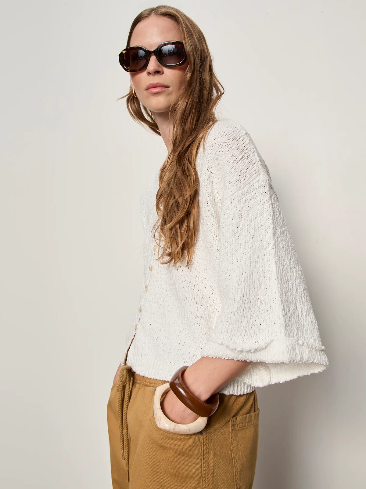 Rose & Lee Co I'm Yours Sweater Top, Chalk by Sanctuary Work Tops