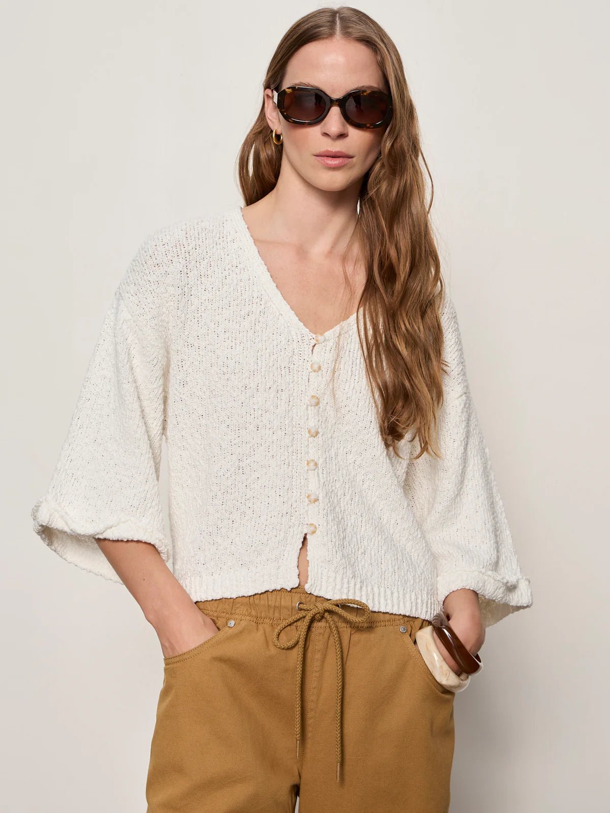 Rose & Lee Co I'm Yours Sweater Top, Chalk by Sanctuary Work Tops