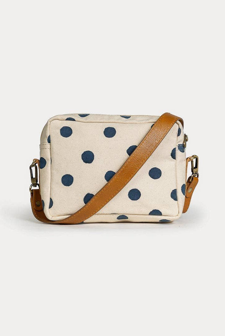 Rose & Lee Co Camera Bag, Indigo Dot Bags
