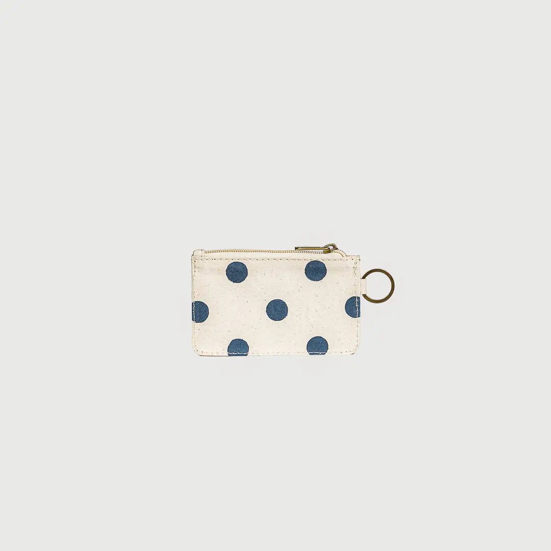 Rose & Lee Co ID Pouch, Indigo Dot Bags