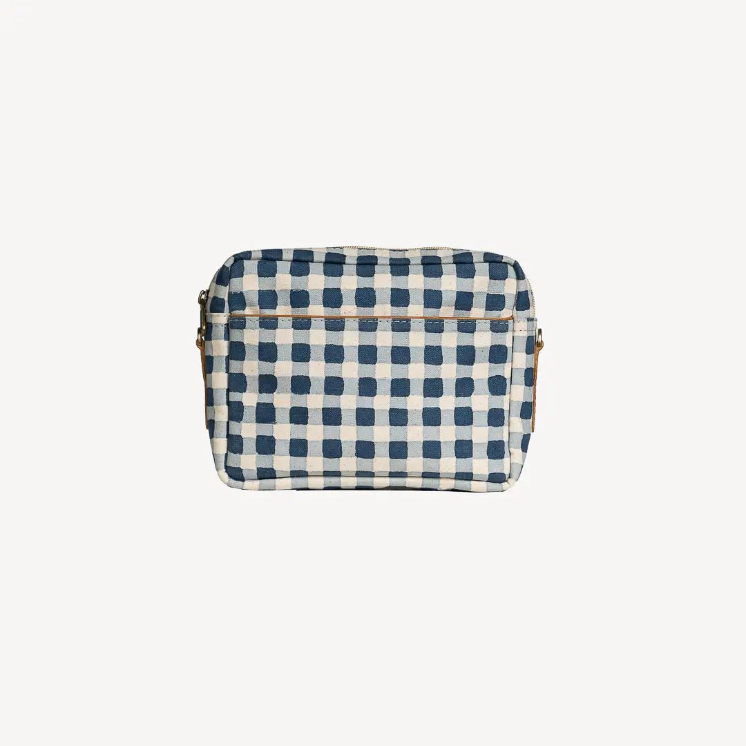 Rose & Lee Co Camera Bag, Indigo Gingham Bags