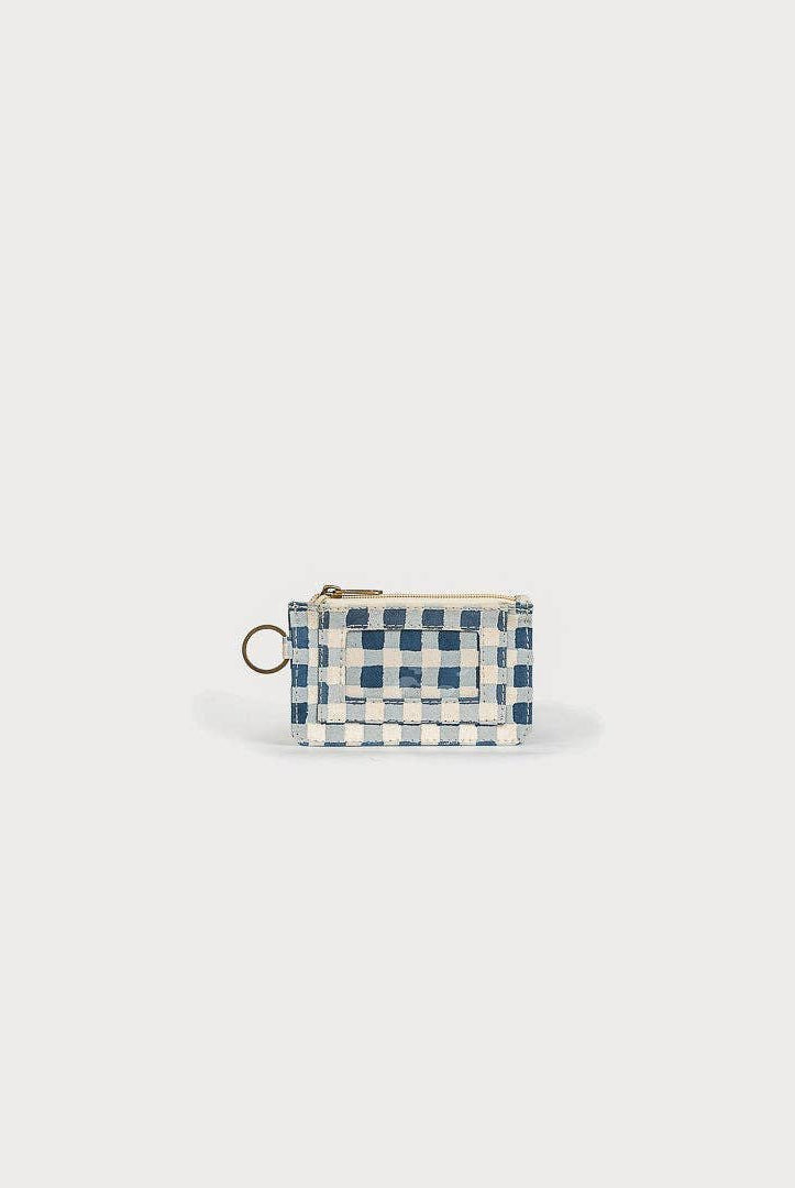 Rose & Lee Co ID Pouch, Indigo Gingham Bags