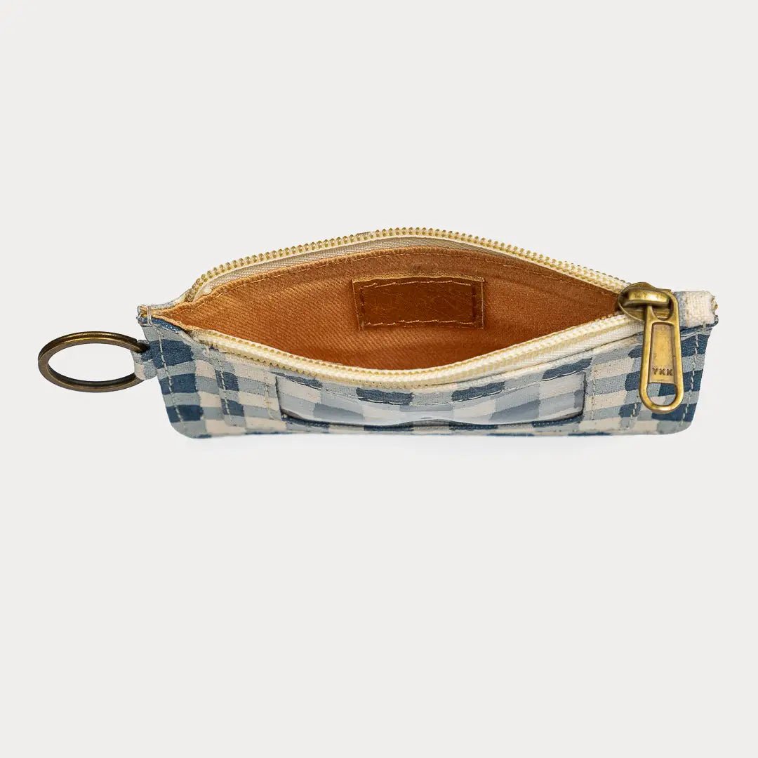Rose & Lee Co ID Pouch, Indigo Gingham Bags