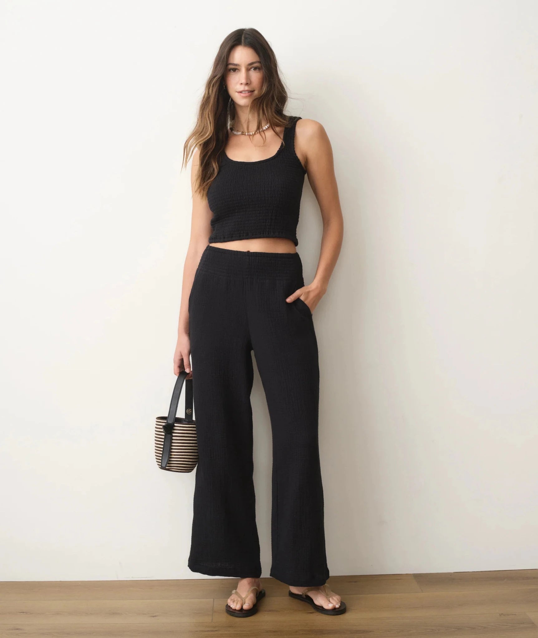 Rose & Lee Co Isla Pants, Black by Marine Layer Pants