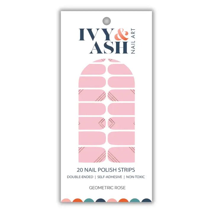 Rose & Lee Co Nail Wraps, Geometric Rose Gold & Glitter Bath & Body