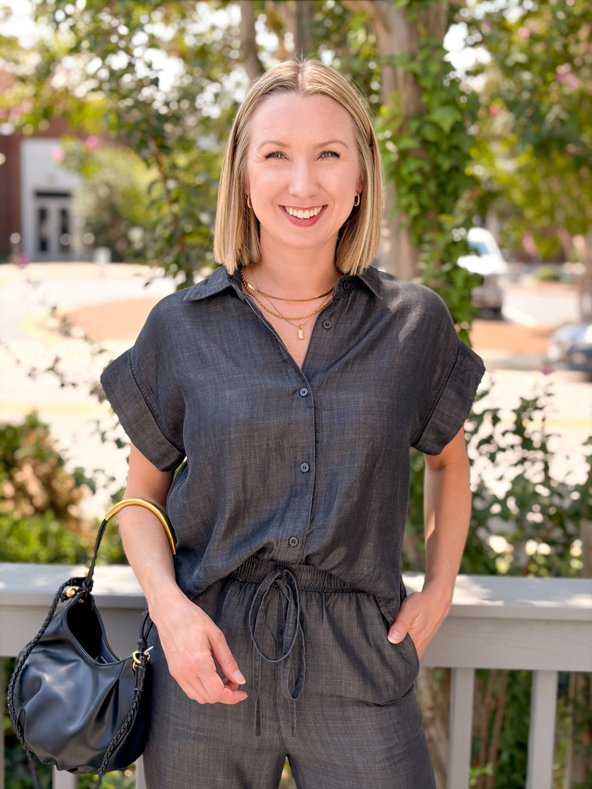 Rose & Lee Co Jacoby Jumpsuit, Black Wash Jumpsuit
